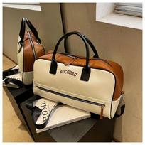 Large Capacity Short-haul Bag, Light Portable Duffel Bag, Boarding Bag, Men's Fitness Bag, Shoulder beige