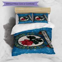 Blackburn Rovers Crest Football Club Pattern Duvet Cover Set – includes 1 duvet cover and 2 matching pillowcases Bedroom decor Christmas gifts 135cm*200cm