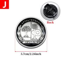 57mm Automobilio Logotipas Priekinio Variklio Dangčio Ženklelis Mercedes Benz AMG W212 W213 W205 W177 W247 W176 CLA CLS CLK CLG GLS Emblema Variklio Dangčio Priedai