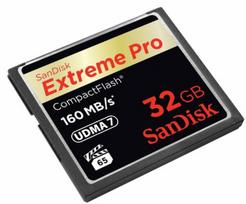 SanDisk atm.korta CF 32GB Extreme Pro 160MB/s