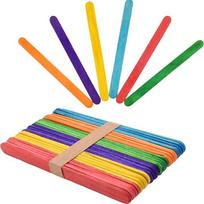 50-500Pcs Colored Wooden Ice Cream Stick Natural Craft Sticks Popsicle Diy Mold Wood Ice Pop Sticks Resin Making Tools 114mm&50Pcs blue
