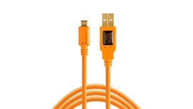 Tether Tools kabelis TetherPro USB 2.0 A Male to Micro-B 15 (4.6m) - Orange (CU5430ORG)