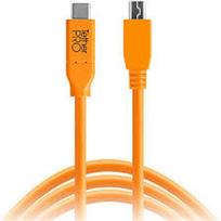Tether Tools kabelis USB-C to Mini-B 5-Pin (CUC2415-ORG)