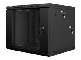 19 colių sieninė rack spinta Lanberg WF02-6609-10B, 9U, dviejų sekcijų, Juoda