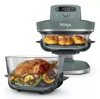 Ninja CRISPi PRO 7-in-1 Vienas 5,7 L Autonominės 2050 W Karšto oro gruzdintuvė Pilka, Permatomas