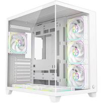 Rampage Kompiuterio korpusas SEALITE-WHITE, Midi Tower, baltas, grūdintas stiklas, ATX micro ATX Mini-ATX, 2x USB 2.0, 1x USB 3.0