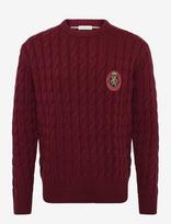 Tommy Hilfiger - Icon Crest Graphic Crew Neck - Apvalios apykaklės megztinis - Burgundiška splava