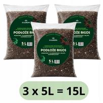 Lengvas substratas „Bigos“ žemė žaliuojantiems augalams su biohumusu 3 x 5 l = 15 l