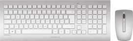 Cherry DW 8000 mouse-keyboard combination, laser-etched, USB wireless, DE layout, silver