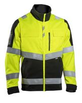 Jacket 6133 stretch hi-vis CL2, yellow/black L, Dimex