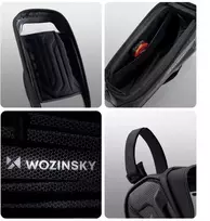 Wozinsky dviračio tašytė ant rėmo, šarvuota, su kišene telefonui, 1.7 l - juoda