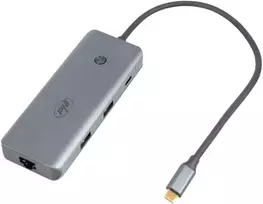 PNI MP15S USB-C į HDMI daugiafunkcis adapteris, 2 x USB 3.0, SD/TF, RJ45, USB-C PD