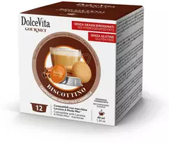 Biskvitinės kapsulės BISCOTTINO, 12 kaps., Dolce Vita, A Modo Mio® aparatams