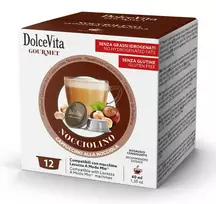 Lazdyno riešutų skonio kapsulės NOCCIOLINO, 12 kaps., Dolce Vita, Lavazza A Modo Mio® aparatams