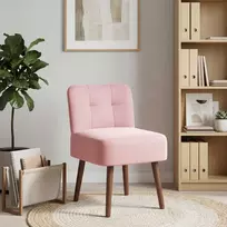 Fotelis Šlepetė krėslas Rožinė Aksomas