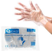 Vienkartinės HDPE pirštinės, 100 vnt. GEKO G75210