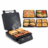 Sumuštinių, vaflių ir panini keptuvė-grilis 4in1, 2200W, LED, 120–210°
