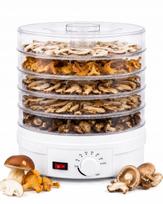 Maisto džiovyklė grybams, 15 l, 350 W, 5 padėklai, reguliuojama temperatūra 35–70°C