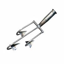 Five-Tooth Hoe Garden Rake, Multifunctional Weeding, Soil Loosening, Vegetable Planting Tool for Loosening Pulling Weed Three-tooth Hoe gray