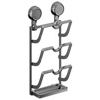 Suction Cup Pot Lid Holder Metal Multi-Layer Design Kitchen Storage Rack Wall Mounted Space Saving Cutting Board Shelf Home Use gray