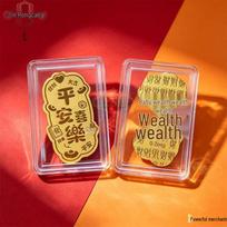 Pure Gold 999 Gourd Banknote Phone Sticker - Year of the Rat Lucky Gift 0.2mg