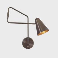 Mid-Century Modern Brass Wall Sconce Sputnik Style Articulated Lamp Gift Decorative Item gray