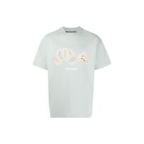 Palm Angels Teddy Bear logo-print crew-neck T-shirt PMAA001S22JER0200960 S white