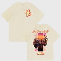 Reperio Jul C'est Pas Des LOL 2025 m. turo marškinėliai vyrams ir moterims Retro Harajuku Aukštos kokybės marškinėliai Hip Hop Oversized medvilniniai marškinėliai XL beige