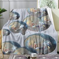 Colorful Dancing Disco Soul Throw Soft Flannel Throw Summer AC Blanket Lightweight Cool Nap Blanket for Sofa Bed Couch Travel 75cmx90cm gray