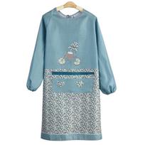 Waterproof Kitchen Apron Anti-Dust Oil-Proof Long Sleeves Cooking Apron Printing Reusable Cooking Cover Clothing BBQ
