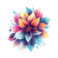 Self-adhesive Waterproof Minimalist Flower Wall Stickers for Bathroom Toilet Seat Decor 28x29cm įvairiaspalvis
