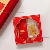 Imminent Wealth 999 Pure Gold Phone Sticker - 2mg Attraction for Prosperity and Treasures, Customizable Design. brown
