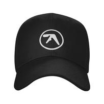 Unisex Baseball Hats Aphex Twin Creative YK logo Outdoor Streetwear Summer Sports Baseball Caps Hip Hop Cap Casquette Hats One Size black