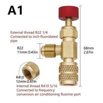 Refrigeration Charging Air Conditioning Adapter For R410A R22 1/4  Liquid Safety Liquid Valve Hose R22 Copper Adapter Hand