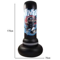 Inflatable Punching Bag Adults - Thickened 1.7m Standing Boxing Target Water-Filled Stress Relief Training Equipment Thickened 170cm Stress-Relief gray