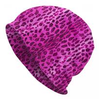 Custom Leopard Print Skullies Beanies Caps Unisex Winter Knit Hat Unisex Women Street Adult Animal Skin Bonnet Hats Outdoor Ski Cap Beanies Hat gray