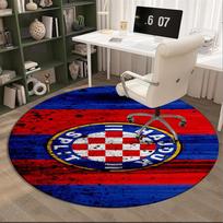 Hajduk Split Football Crest Round Rug for Livingroom,Bedroom, Palyroom, Chair Rug, Area rug, Circle Carpet, Fan Christmas gift 100cmx100cm