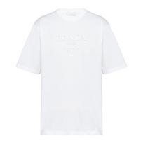 PRADA Logo Printed Short-Sleeved T-Shirt UJN815S2211052-F0009 L white