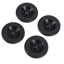 4PCS Trailer Hub Dust Caps Trailer Bearing Grease Cover Rubber Plugs for 2000 3500 Lbs Wheel RVs Cargo Trailers Travel black