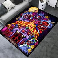 Killer Klowns Outer Space Carpet Rug For Living Room Bedroom Home Sofa Decorationkids Play Nonslip Floor Mat 100x120cm( 39x47in )