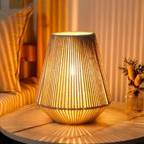 JHY DESIGN 20cm Pintas Audinys Stalinė Lampa, Stilingas Aplinkos Apšvietimas, Naktinė Lempa su 6 Valandų Laikmačiu, Puikiai tinka Vestuvėms, Gimtadieniams, Įkurtuvėms, brown