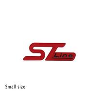 3D ST Line automobilių sparno šoninis bagažinės pavadinimo lentelės lipdukas emblema ženklelis s-red-red-black