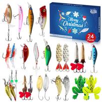 Advent Calendar Fishing Christmas Countdown, Fishing Tackle Advent Calendar For FishAdult Men Teen Boys,  Xmas Surprise Gift One Size blue