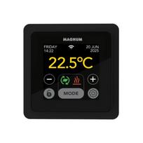 WiFi termostatas Magnum MRC2, JUODAS, 230V, 16A, grindų jutiklis 12K, liečiamas spalvotas ekranas, vartotojo sąsaja, IP21