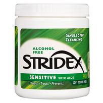 Stridex Sensitive Acne Exfoliating Pads 90 Pads - Gentle Acne BHA Care, Korean 90 Pads(1pc) green