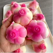 Handmade Crunchy Squishy Onion Stress Ball Squeeze Toy Squishy Fidget Ball ASMR Sensory Stress Relief Toy Relieve Stress pink