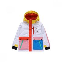 Stella Mccartney Tt2a20 Z0432 999 Color Block Round Logo Hooded Ski Kids Jacket TT2A20 Z0432 999 (5A) white