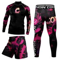 Mens Quick-Dry Compression Athletic Set: Short Sleeve T-Shirt Long Pants Gym Running Training 2025 XL