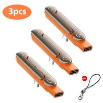 3PCS Type C Phone Charging Bracket Adapter 240W Fast Charging OTG Type-C Male to USB-C Female Converter With foldable Holder 3PCS Orange
