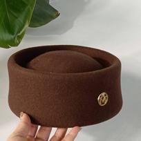 Retro stiuardes beretas Moteriškas 100% vilnos veltinis Beretas Šventinis Žavus skrybėliukas Vestuvės Kokteilinė vakarėlis Medicininė dėžutė Hatchapeau femme luxe M55-58CM gray
